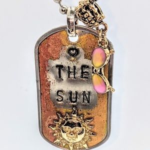 I love the sun Dog Tag Necklace